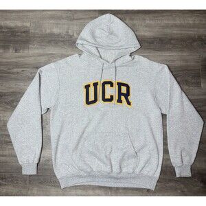 UCR Champion Hoodie Gray University Of California Riverside Size Large Authentic